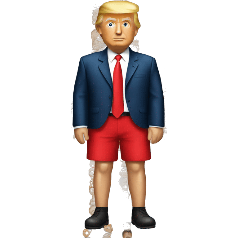 Trump wearing only red shorts emoji