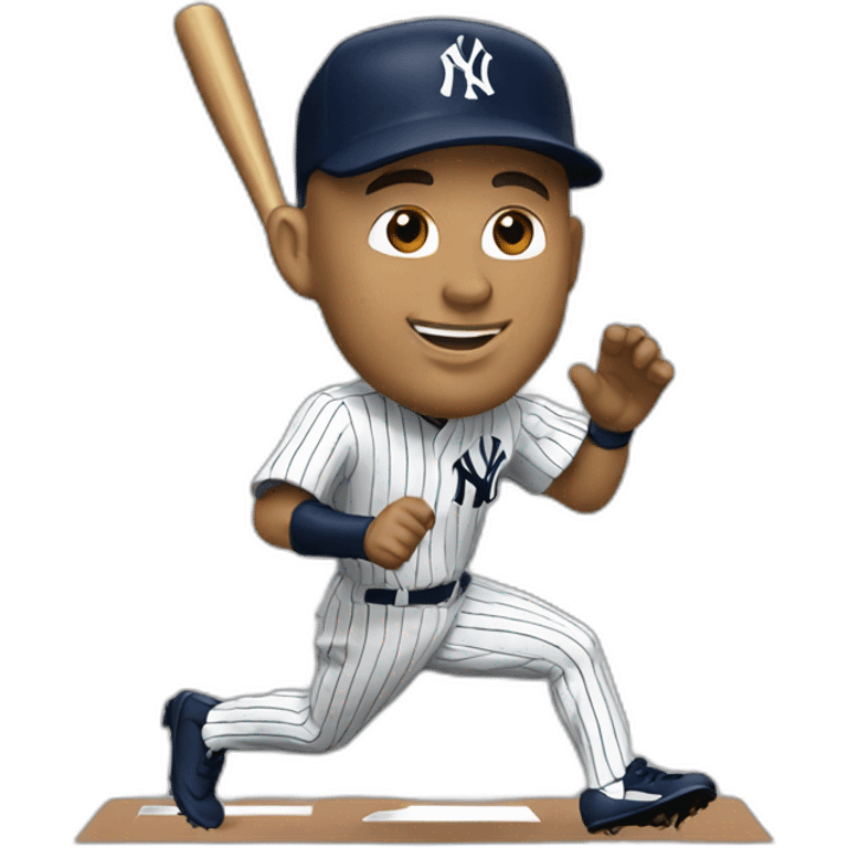 Derek jeter scores a run emoji