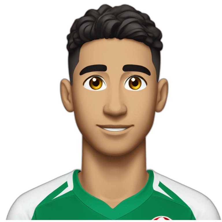 Achraf hakimi with morocco jersey emoji