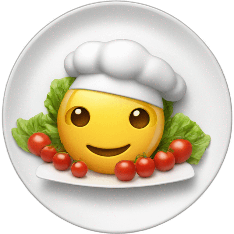 Gourmet food on plate emoji