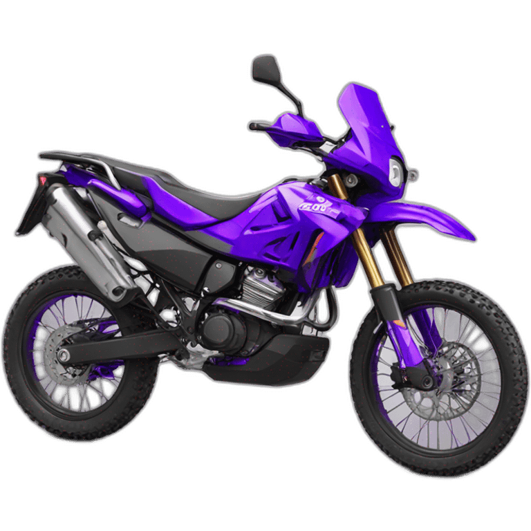 purple shining enduro cross bike 500cc emoji