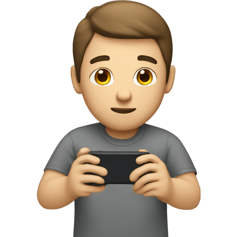 guy watching video on iphone emoji