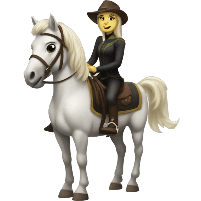 Glenda from wicked riding a pony emoji