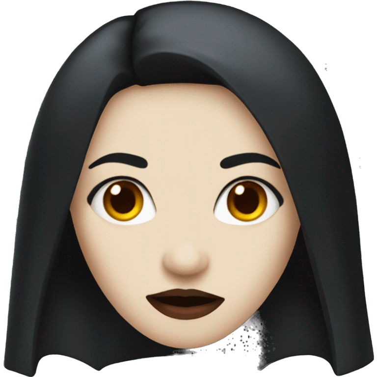 woman vampire with black hair  emoji