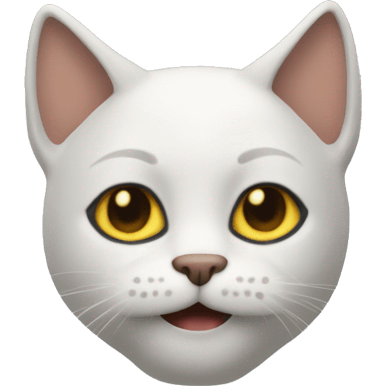 Gato con btas emoji