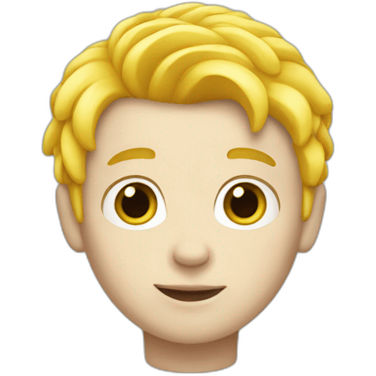 Boy yellow hair and white skin  emoji