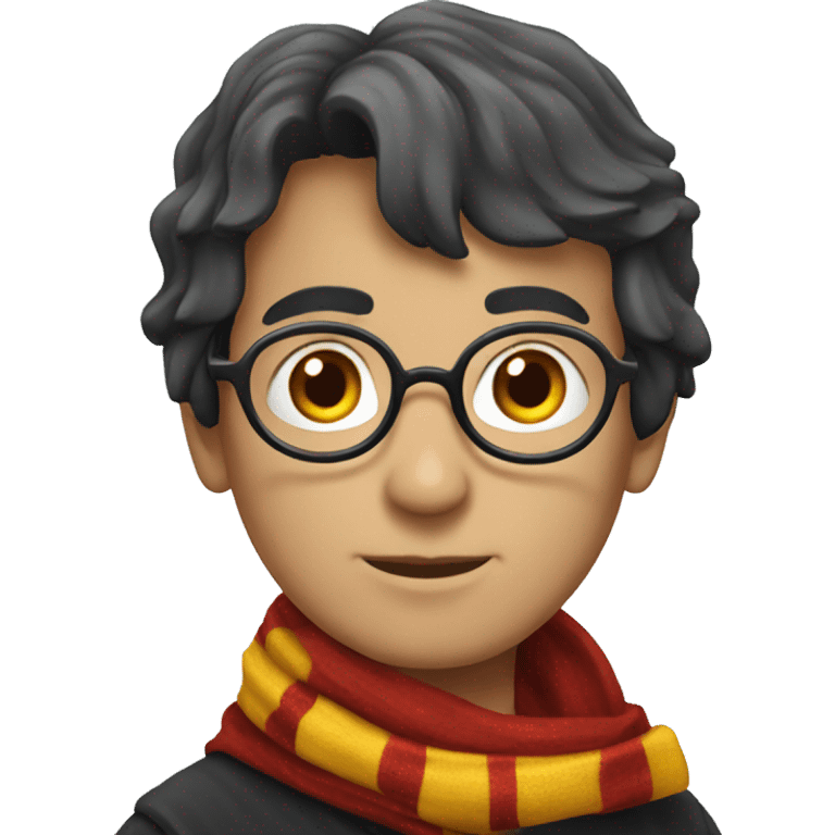 Harry Potter with red yellow scarf  emoji