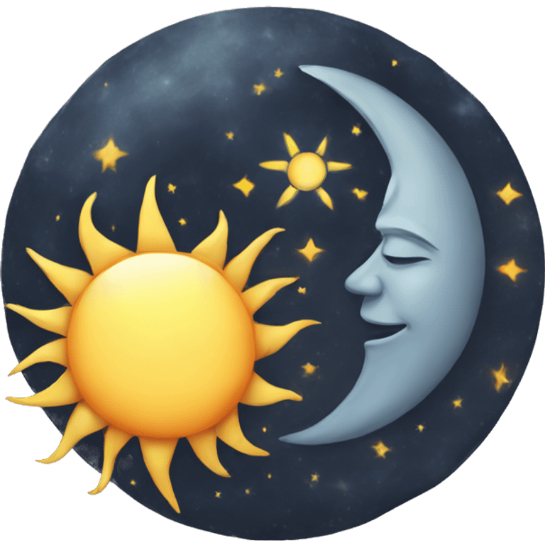 celestial moon and sun emoji