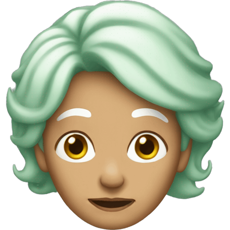 old woman with green hair emoji