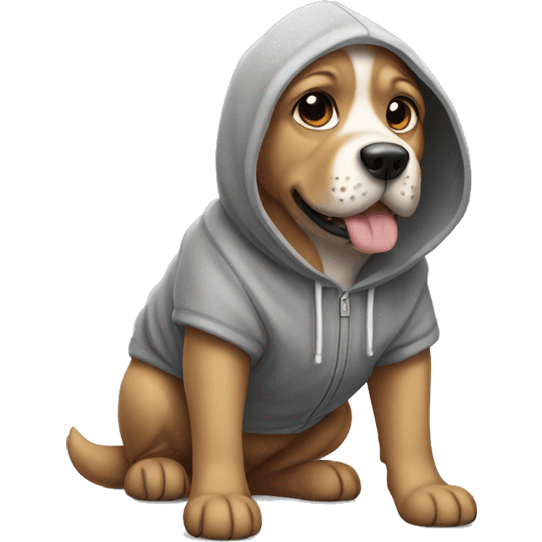 dog wearing a hoody  emoji