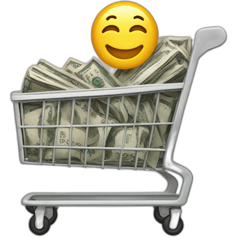 Money in a cart emoji