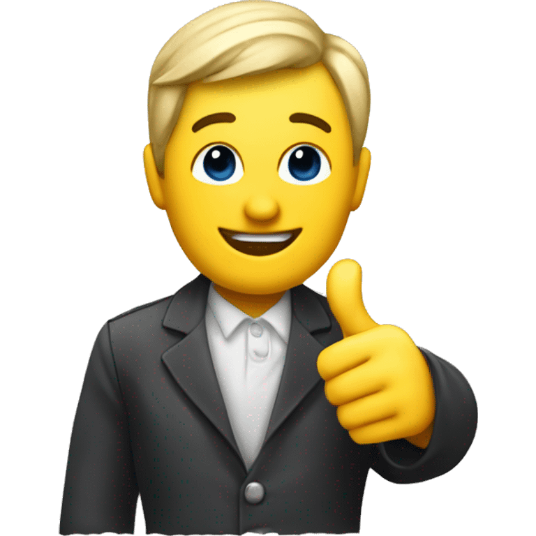 Giving Thumbs Up Next to Blank Signadmin giving thumbs up emoji