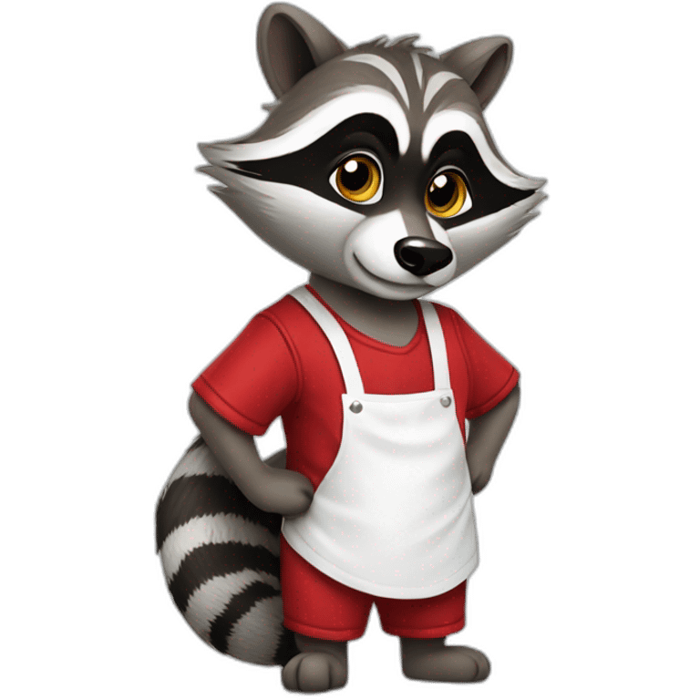 racoon cheff with River Plate T-shirt emoji