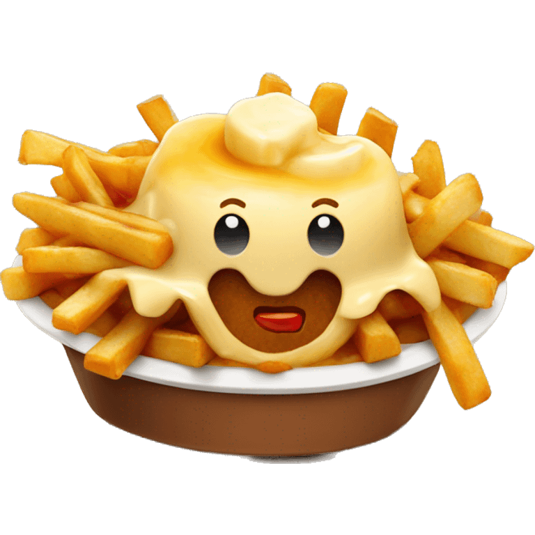 Poutine qui mange une poutine emoji