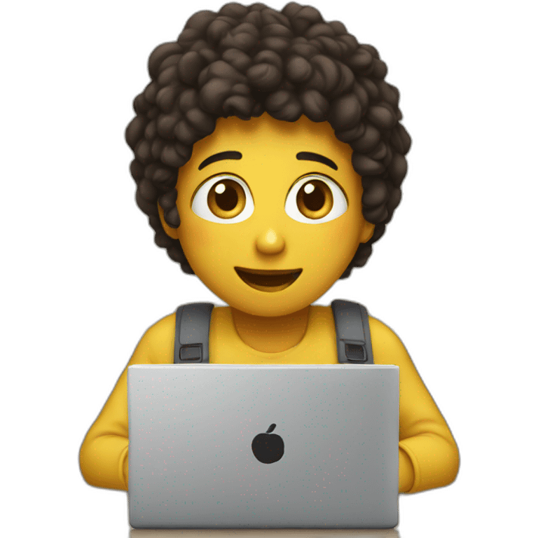 Student learning on a laptop emoji