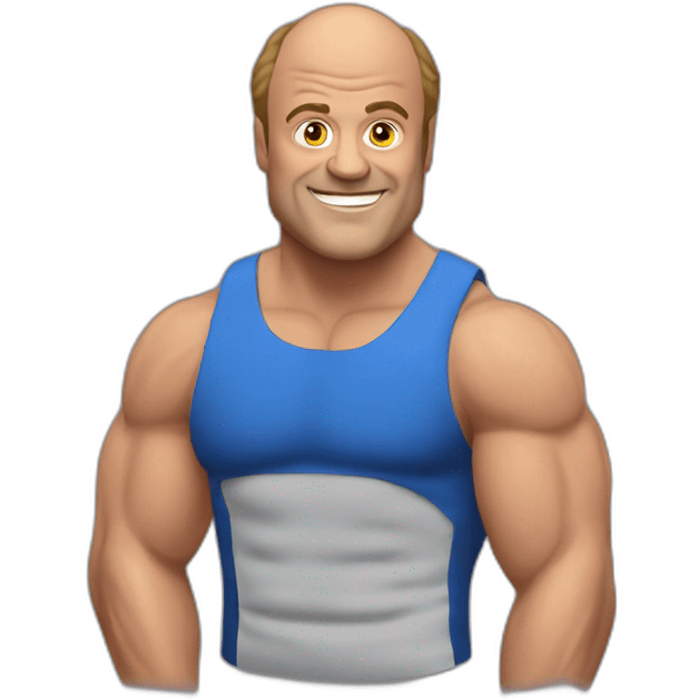 gerry scotti with muscle emoji