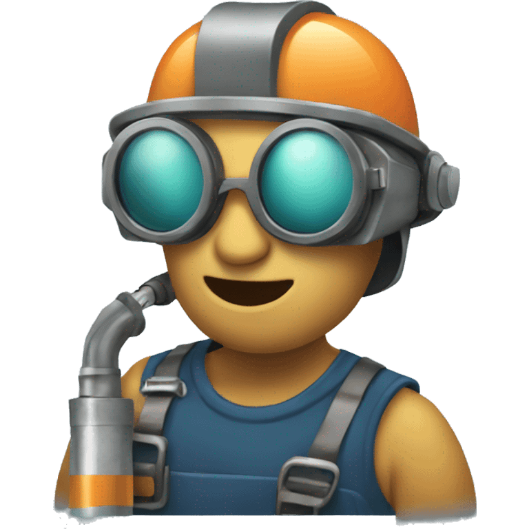 Underwater welder emoji