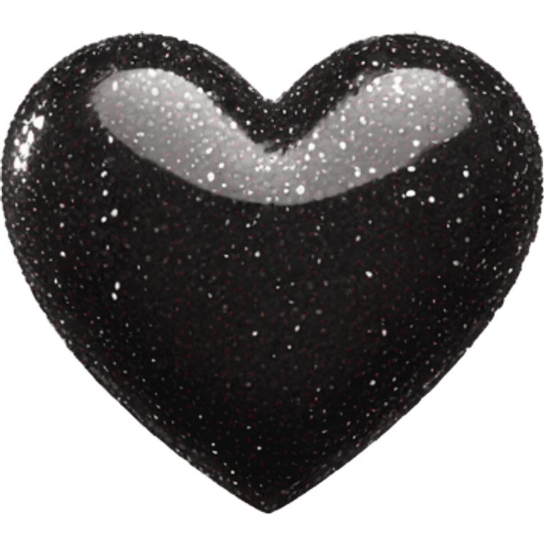 Black 3D sparkly heart emoji