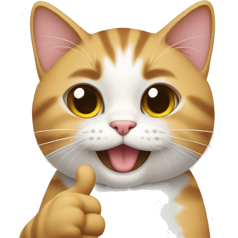 Cat giving a thumbs up emoji