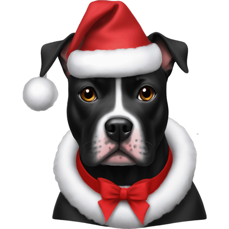 Full Black staffie xmas suits emoji