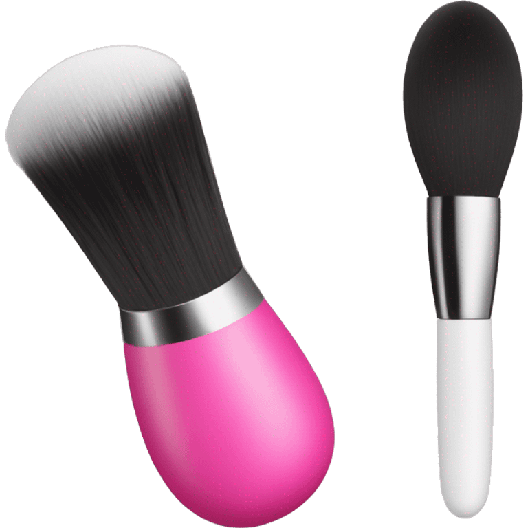 makeup brush and beauty blender emoji