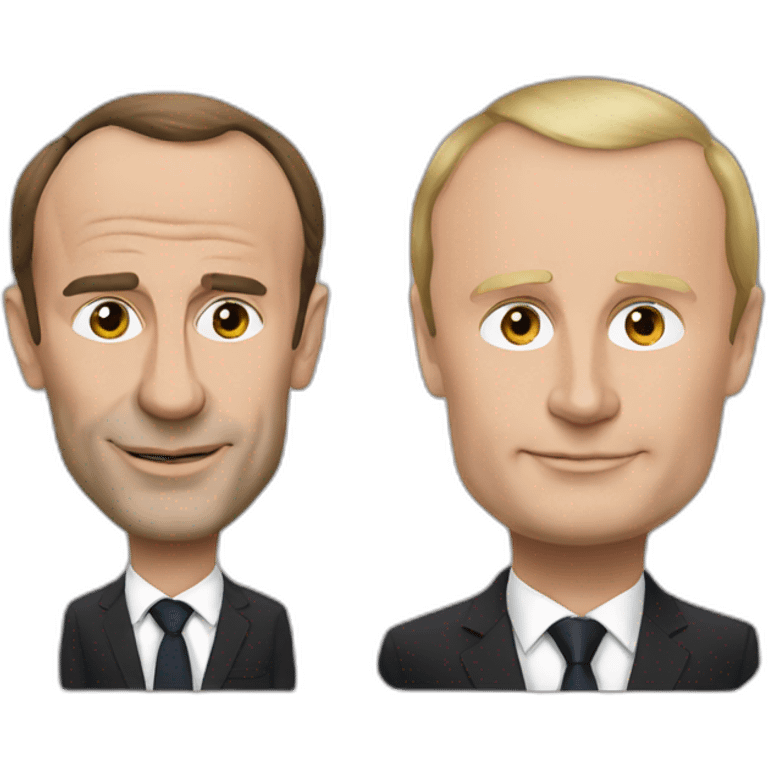 Macron et putin emoji