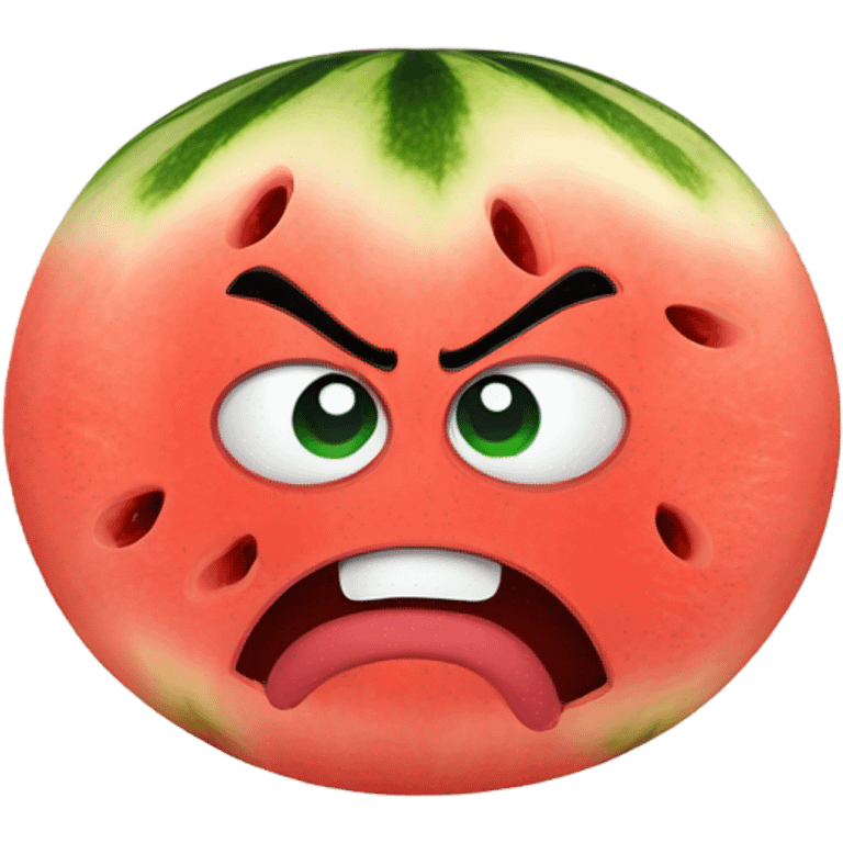 Angry watermelon  emoji