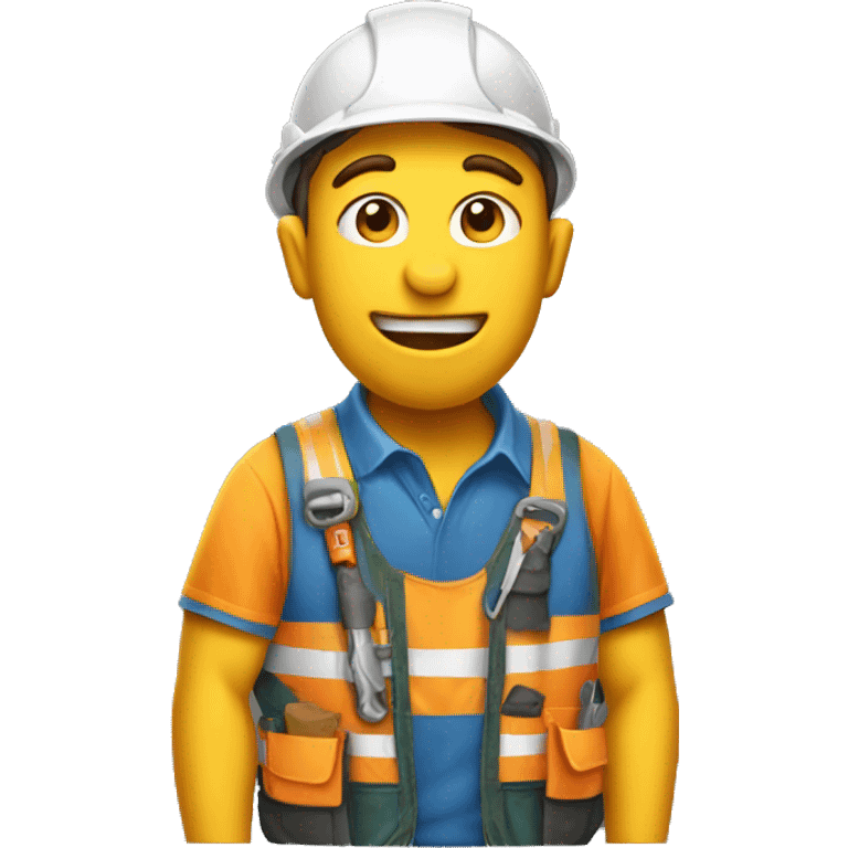 dinosaur construction worker emoji