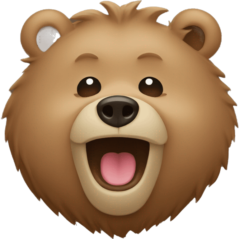 grizzly bear kiss emoji