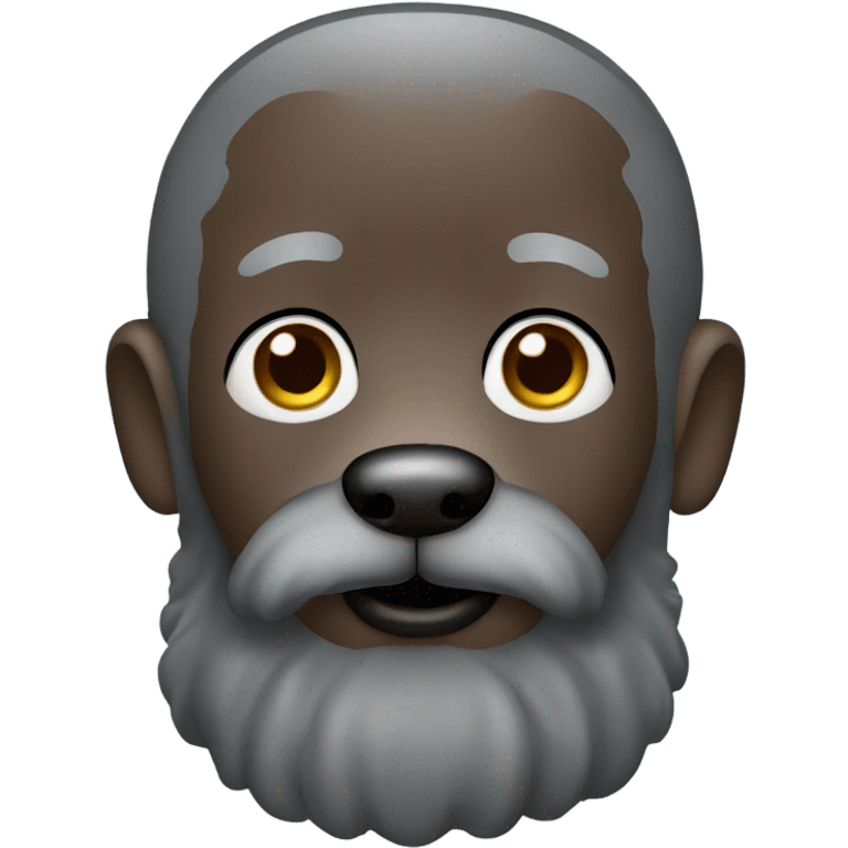 black poodle grey beard emoji