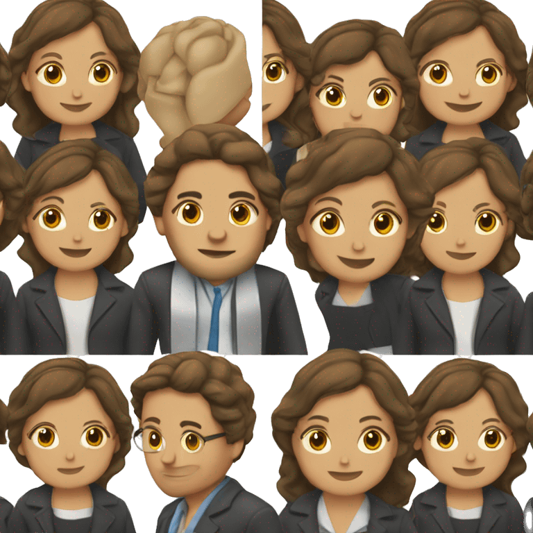 profesora,  pelo ondulado  emoji