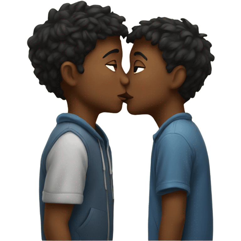 Boys kissing  emoji