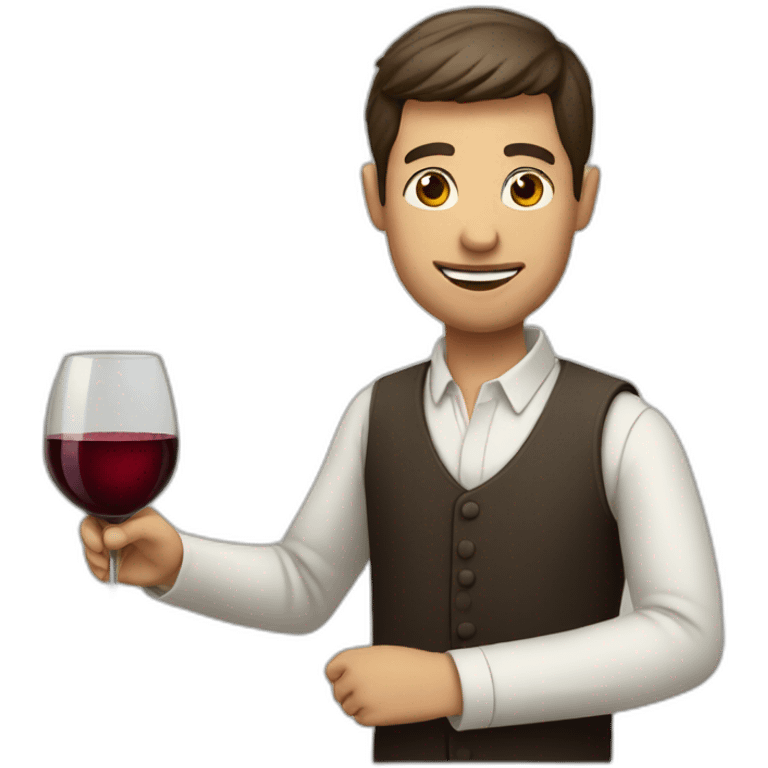 man serving wine  emoji