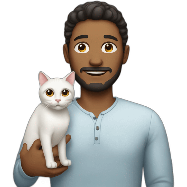 A man with cat emoji