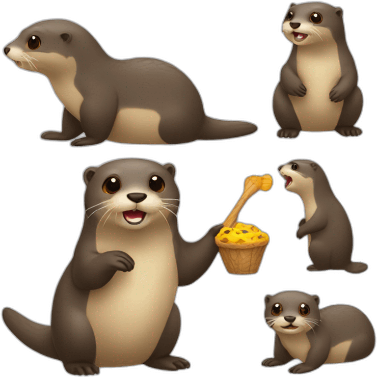 Loutre avec une  corne emoji