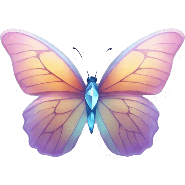 Crystal butterfly emoji