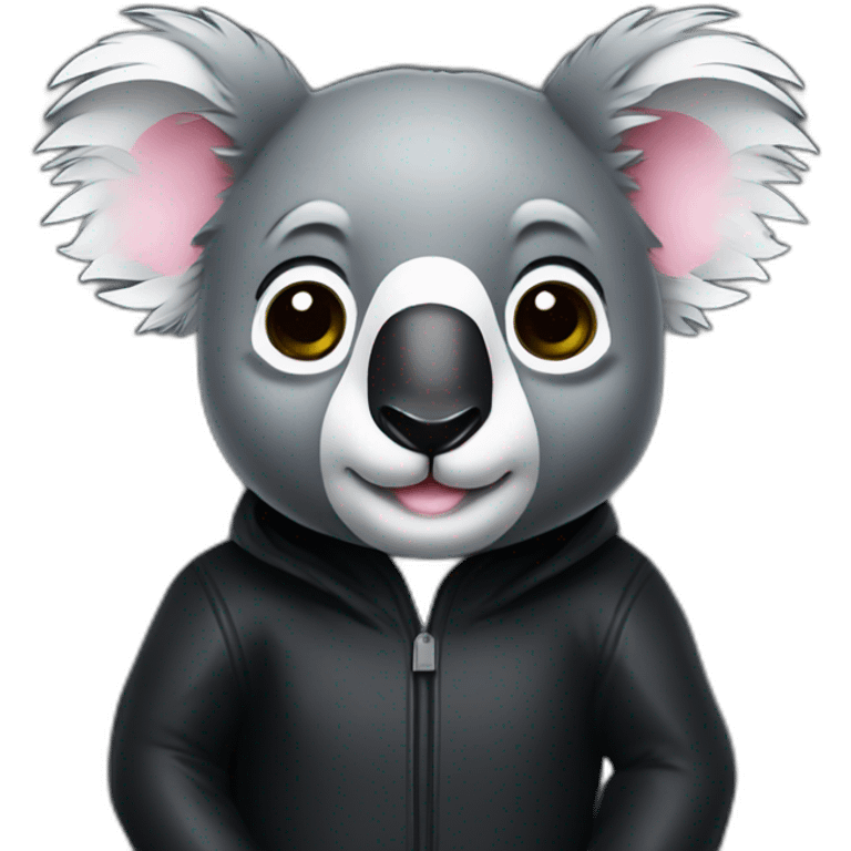 koala in black rubber suit emoji