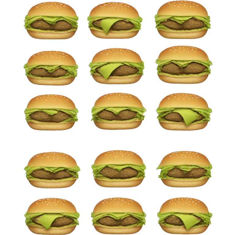 Avocado cheeseburger emoji