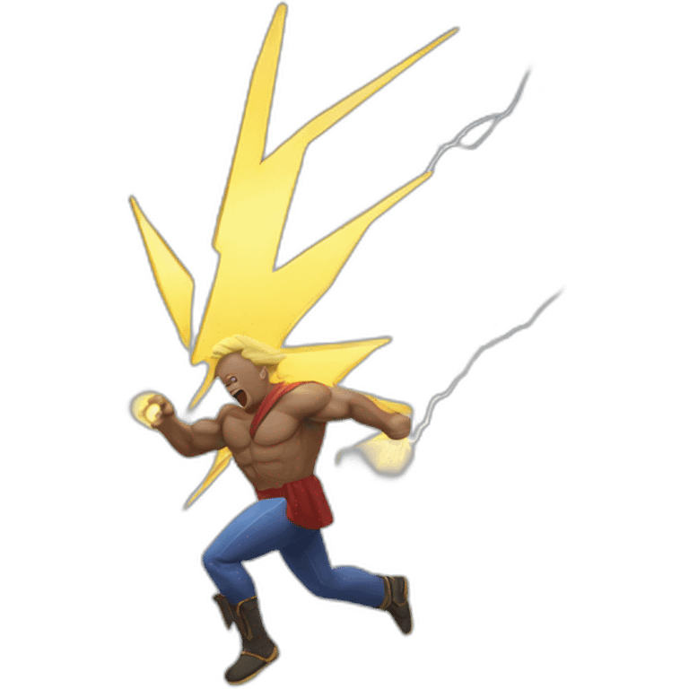 lightning hitting man emoji