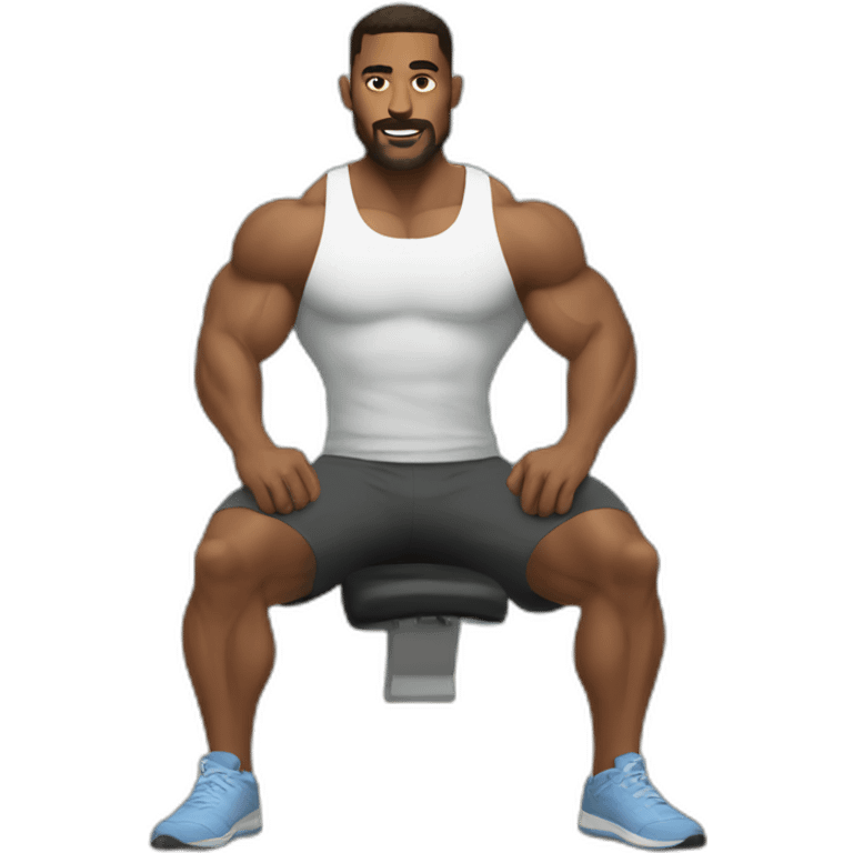 man doing leg day in the gym emoji