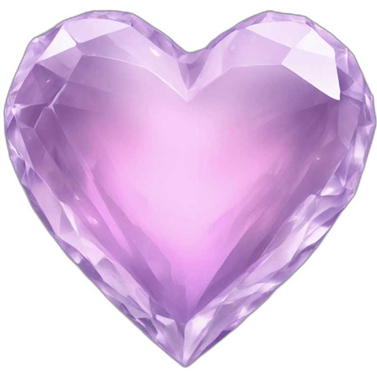 Clear crystal heart emoji