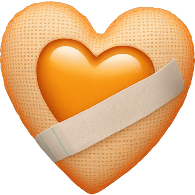 light orange heart with bandages emoji