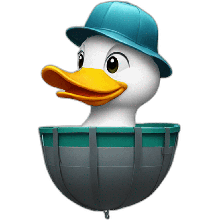 A Duck in Duck buoy emoji