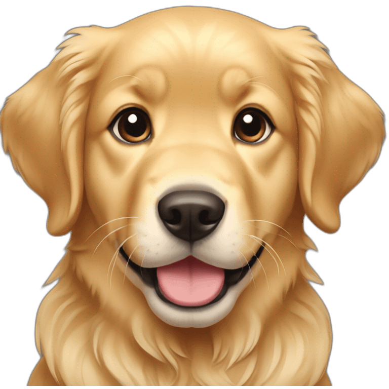 Golden retriever pup emoji