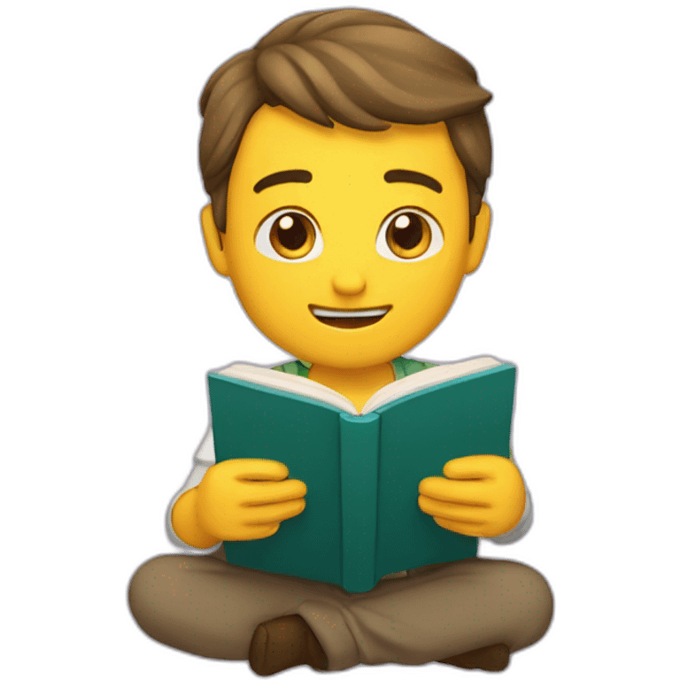 personaje leyendo emoji