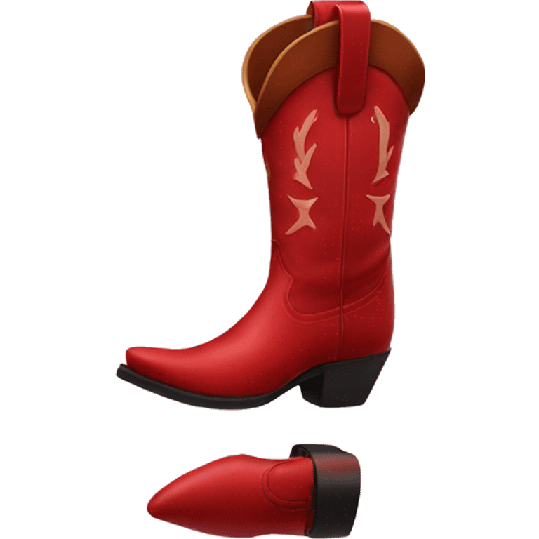 red cowgirl boots emoji