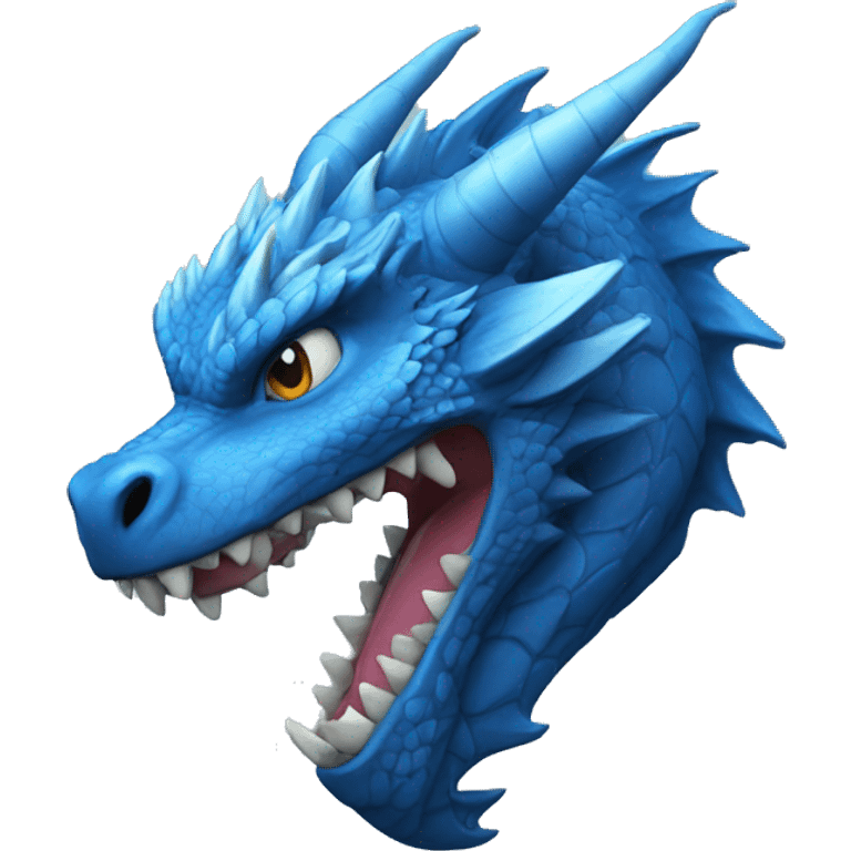 Blue dragons head emoji