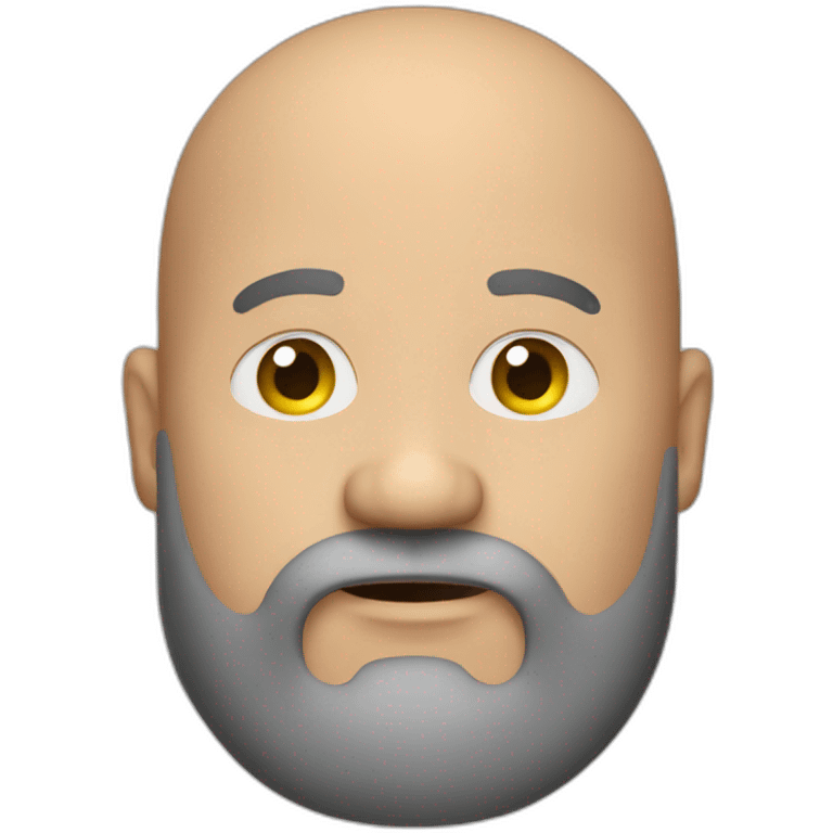 bald fat man with beard biker emoji