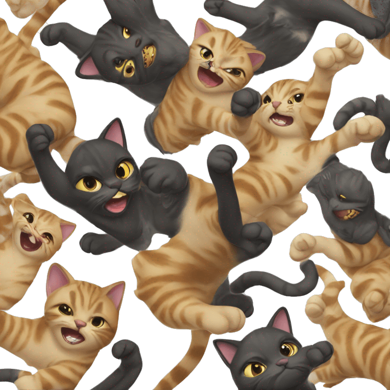 Cat fight  emoji