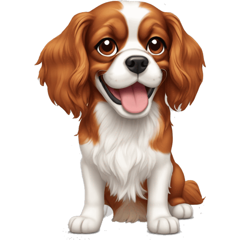 cavalier King Charles spaniel smiling  emoji